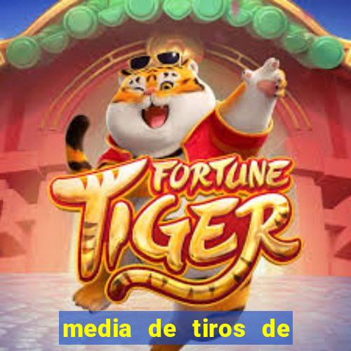 media de tiros de meta por jogo